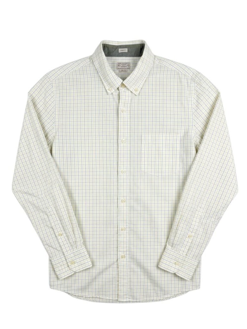 J. Crew Quality Woven Shirt Tailored Slim Fit Long Sleeve Button Cotton Shirt L